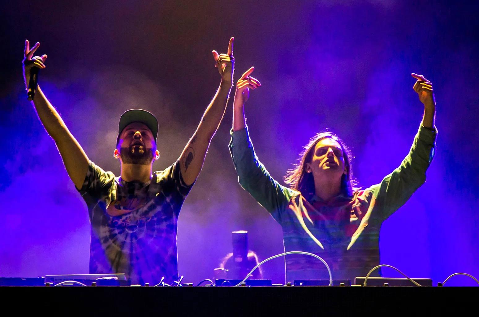 Zeds Dead performing live on stage